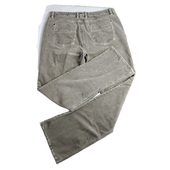 Eddie Bauer Corduroy 5 Pocket Jeans Pants 14 Tall Tan Bootcut Mid Rise Boho - Picture 2 of 4